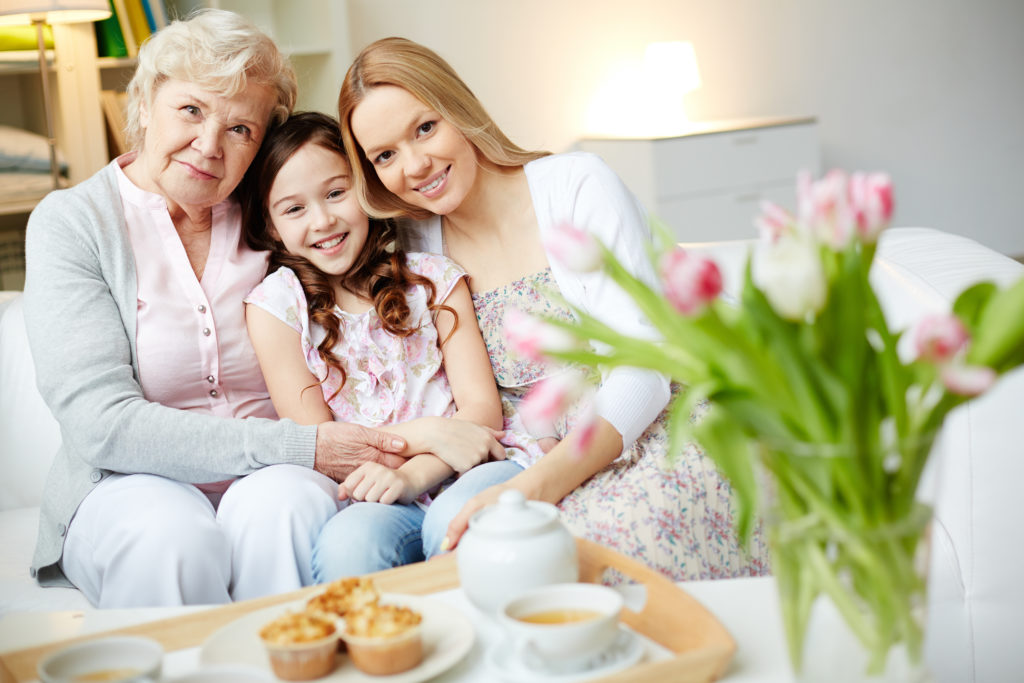 three generations of women