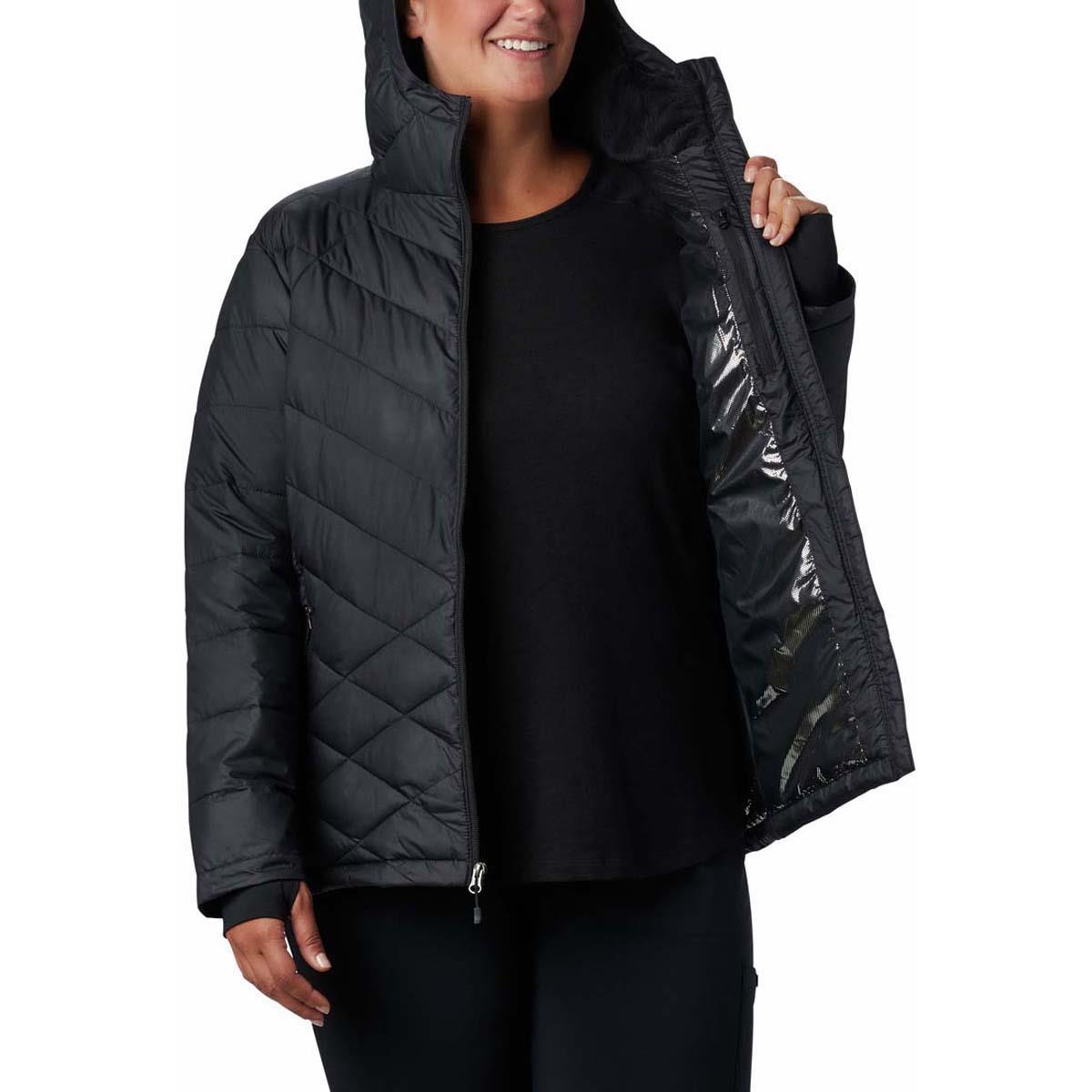 women's heavenly omni heat water resistant insulated hooded jacket