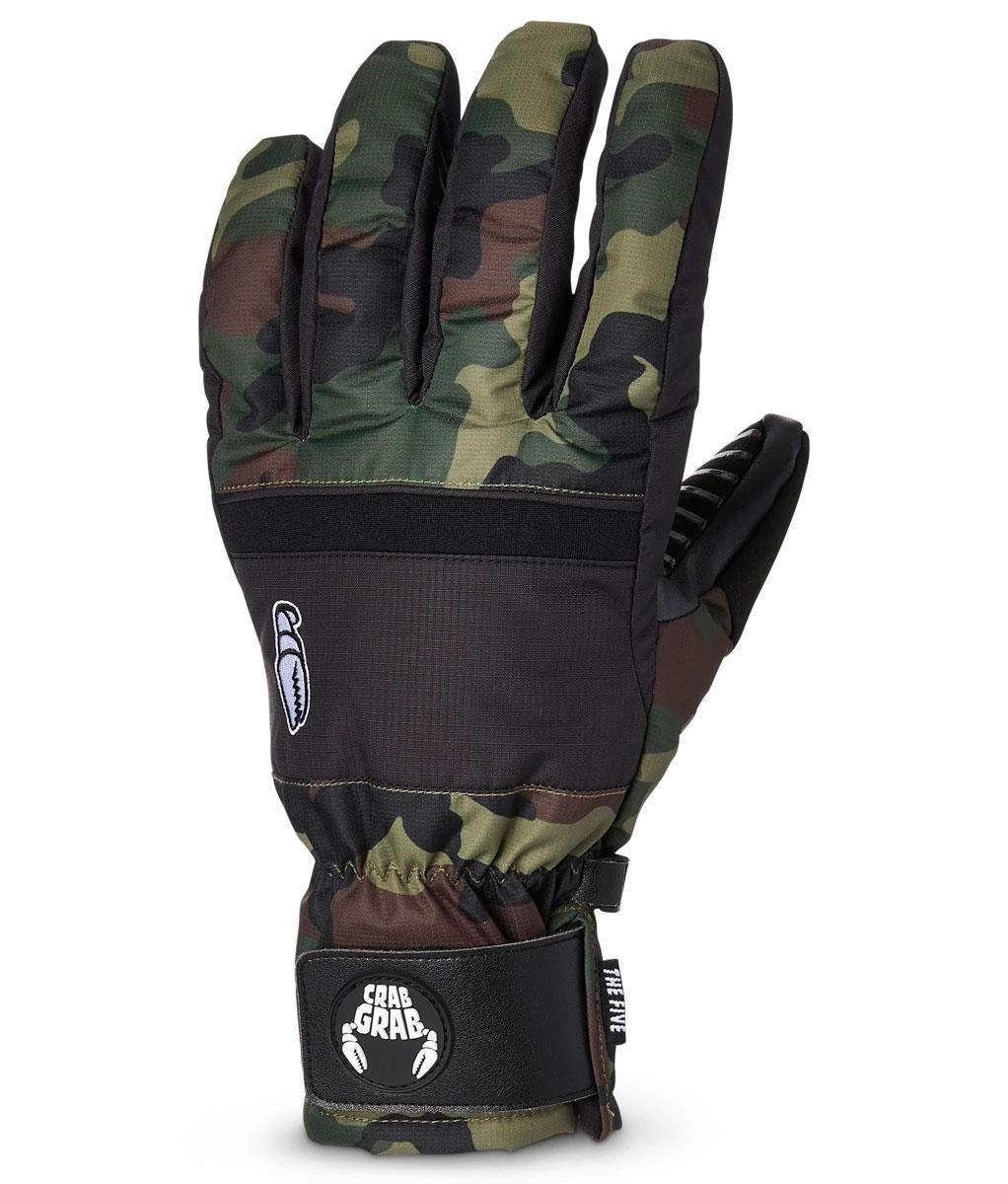 Crab Grab Five 15K All Black Snow Gloves