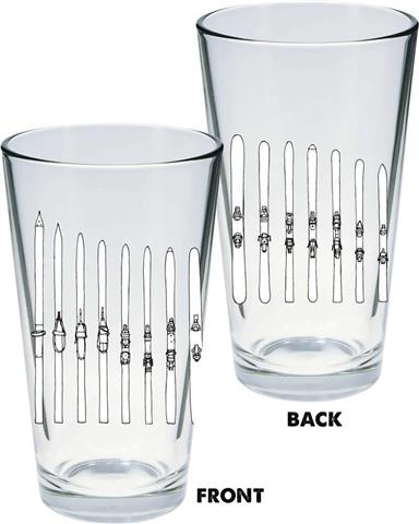 Ski Quiver Pint Glass