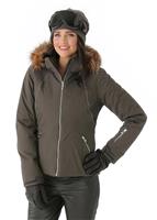 Women's Gem Faux Fur Jacket (Osetra) - Spyder Womens Gem Faux Fur Jacket (Osetra)