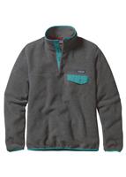  Women's Lightweight Synchilla Snap-T Pullover - Nickel w/Epic Blue - Patagonia Womens Lightweight Synchilla Snap-T Pullover - WinterWomen.com