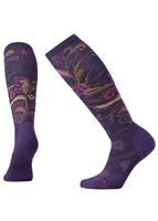 Smartwool Women's PhD Ski Medium Pattern Socks  - Mountain Purple - Smartwool Womens PhD Ski Medium Pattern Socks - WinterWomen.com                                                                                       