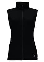 Women's Melody Full Zip Mid Weight Stryke Vest - Black/Black - Spyder Womens Melody Full Zip Mid Weight Stryke Vest - WinterWomen.com