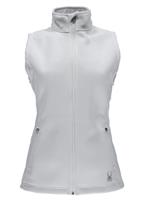 Women's Melody Full Zip Mid Weight Stryke Vest - White/White - Spyder Womens Melody Full Zip Mid Weight Stryke Vest - WinterWomen.com