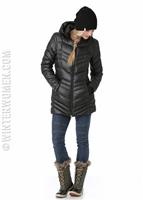  Women's Timeless Long Down Jacket - Black/Black - Spyder Womens Timeless Long Down Jacket - WinterWomen.com