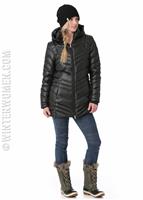  Women's Timeless Long Down Jacket - Black/Black - Spyder Womens Timeless Long Down Jacket - WinterWomen.com