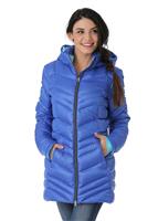  Women's Timeless Long Down Jacket - Bling/Freeze - Spyder Womens Timeless Long Down Jacket - WinterWomen.com