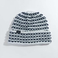 Women's Stria Beanie - Off White / Navy