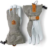 Army Leather Patrol Gauntlet 5 Finger Glove - Light Grey (320)
