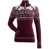 Women's Taos Sweater - Mulberry / White / Silver