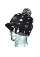 'Girl's Circles Visor Beanie (Black) - 'Girl's Circles Visor Beanie (Black)                                                                                                                  