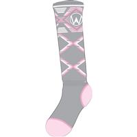 Women's Mondo Medium Sock - Oatmeal / Pink - Women's Mondo Medium Sock                                                                                                                             