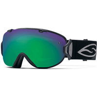 Smith I/OS Goggle - Women's - Black Frame with Green Sol X and Blue Sensor Lenses