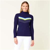 Women's Poppy Mock Tneck Sweater - Navy (413)