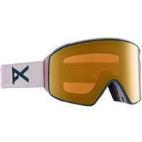 M4 Goggle Cylindrical + Bonus Lens + MFI Face Mask - Warm Gray Frame w/ Perc. Sunny Bronze + Perc. Cloudy Burst Lenses (20354104022) -                                                                                                                                                       