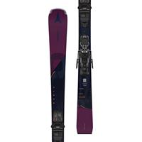 Women's Cloud Q9 Skis with System Bindings - Black / Berry