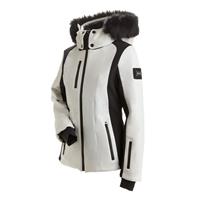 Women's Davos Faux Fur Jacket - White / Black