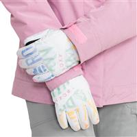 Women's Roxy Jetty Gloves - Bright White Sapin (WBB6)