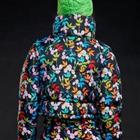 Women's Roxy X Rowley Short Puffer Jacket - True Black Multifloral (KVJ7)