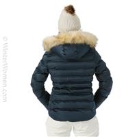 Women's Fiona Jacket with Real Fur - Midnight -                                                                                                                                                       