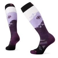 Women's Ski Full Cushion Snowpocalypse Pattern OTC Socks - Purple Iris