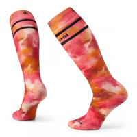 Women's Ski Full Cushion Tie Dye Print OTC Socks - Power Pink