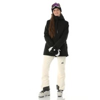 Women's Snowplay Long Insulated Ski Jacket - Black (990)