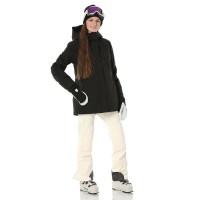 Women's Snowplay Long Insulated Ski Jacket - Black (990)