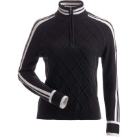 Women's Black Diamond 1/4 Zip Sweater - Black