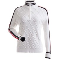 Women's Black Diamond 1/4 Zip Sweater - White