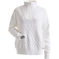 Women's Blue Bird 1/4 Zip Sweater - White