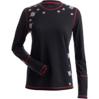 Women's Christina Crew - Black / Red Thread