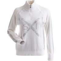 Women's Cross Country 1/4 Zip Sweater - White