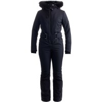 Women's Deer Valley Faux Fur One Piece Suit - Black / Black