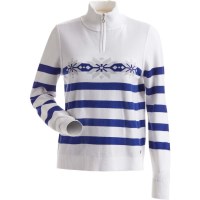 Women's Sailor 1/4 Zip Sweater - White