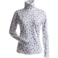 Women's Snowflake T-Neck - White Snowflake Print