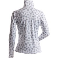 Women's Snowflake T-Neck - White Snowflake Print