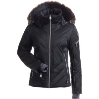 Women's St Anton Faux Fur Jacket - Black / Black