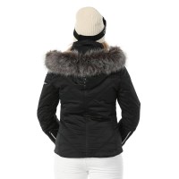 Women's St Anton Faux Fur Jacket - Black / Black