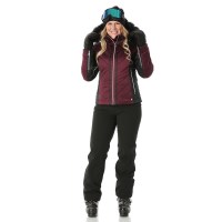 Women's St Anton Faux Fur Jacket - Plum / Black