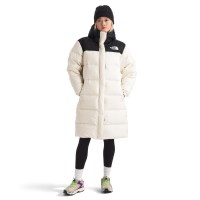 Women's Nuptse Parka - White Dune / TNF Black