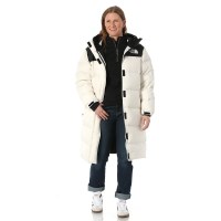 Women's Nuptse Parka - White Dune / TNF Black