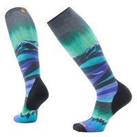 Women's Ski Targeted Cushion Compression Print OTC Socks