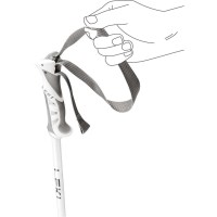 Unisex Bliss Ski Poles - White