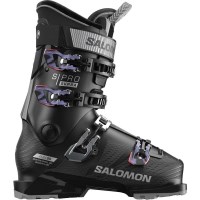 Women's S/Pro Supra 80 GW Ski Boots - Black / Silver Met / Sweet Lavender