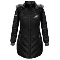 Women's Philadelphia Eagles 5V Long Puffer Battery Heated Jacket - Black