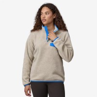 Women's Lightweight Synchilla Snap-T Pullover - Oatmeal Heather w/ Vessel Blue (OHVL)