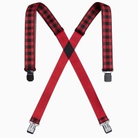 Jessup Suspenders - Plaid / Burnt