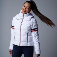 Women's Kate Jacket - White Cloud / Navy / Red